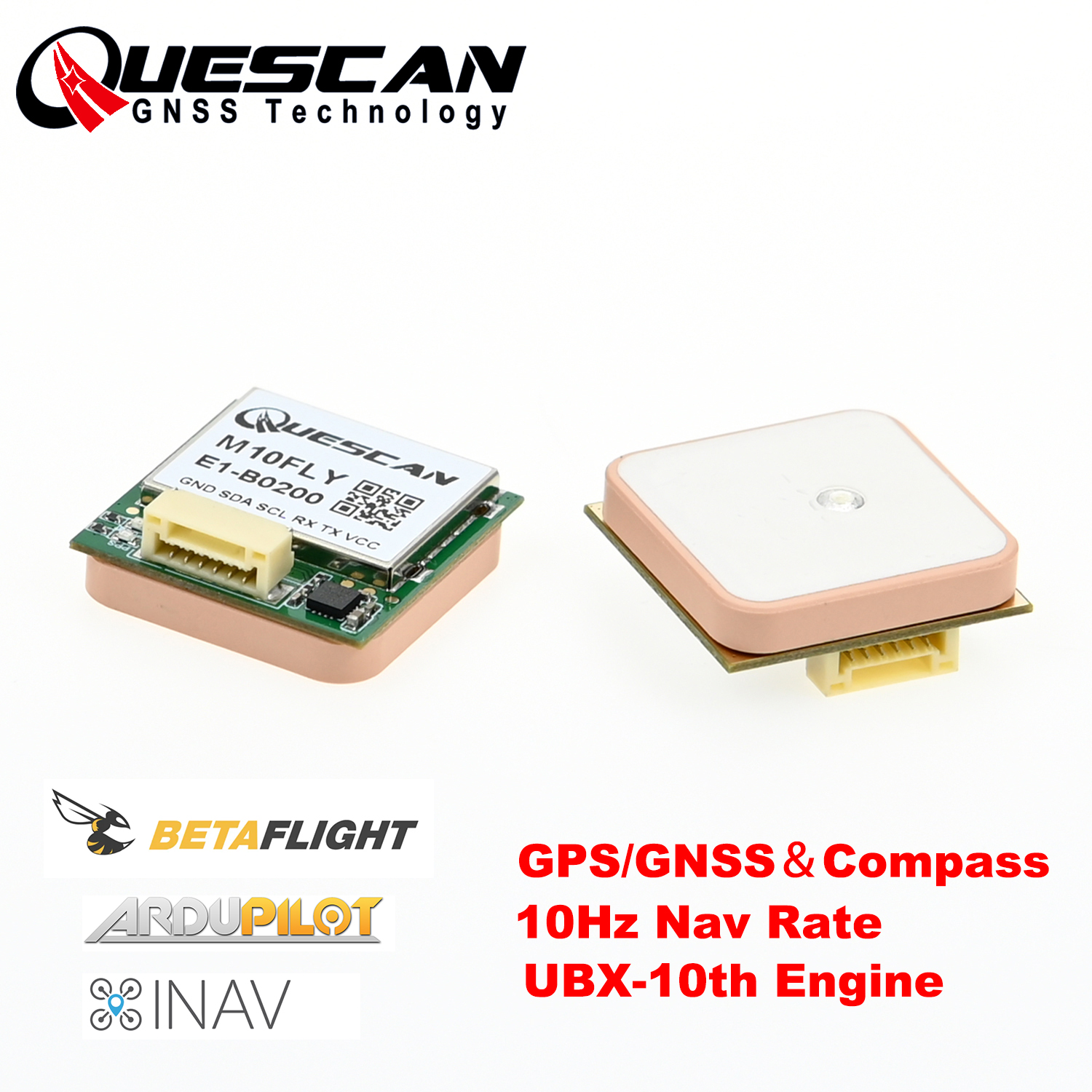 Drone Mapping - Quescan 25mm*25mm M10FLY 10Hz M10 GPS