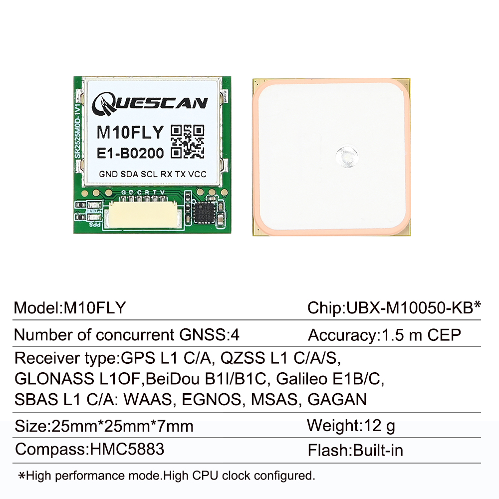 Quescan 25mm*25mm M10FLY 10Hz  - Drone Mapping ulasan dan harga
