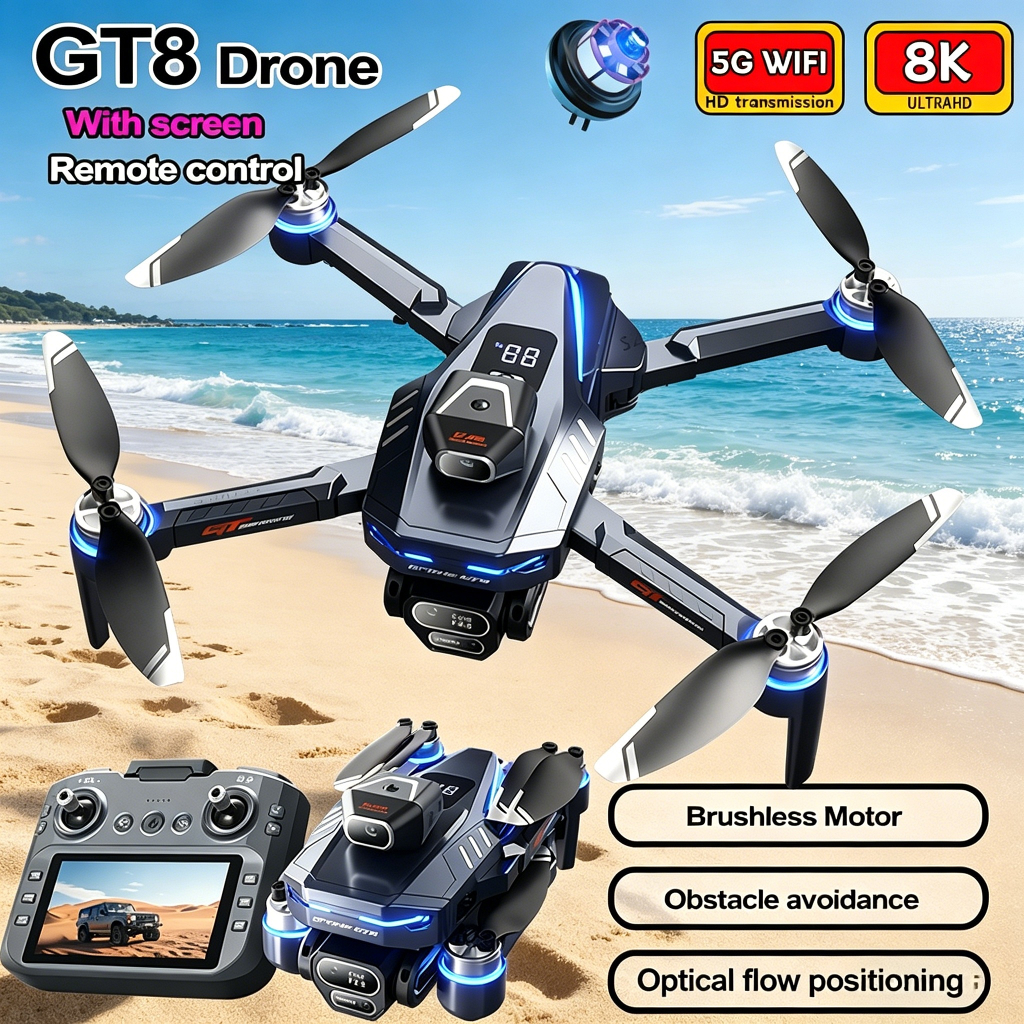New Drone GT8 8K Professional  - Drone Photogrammetry ulasan dan harga